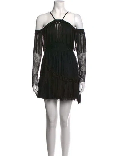 Pre-owned Alice Mccall Lace Pattern Mini Dress W/ Tags In Black