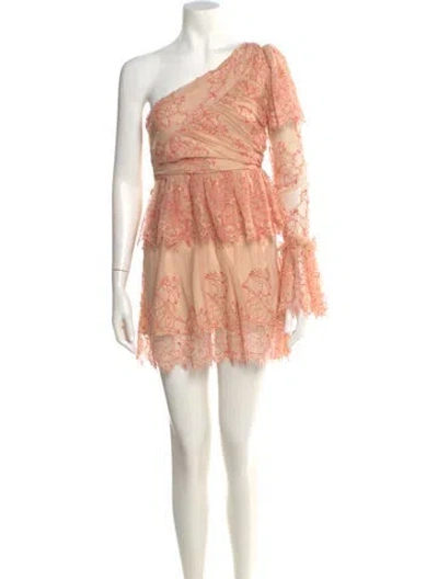 Pre-owned Alice Mccall Lace Pattern Mini Dress W/ Tags In Neutral