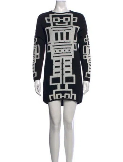 Pre-owned Alice Mccall Lambswool Mini Dress In Black