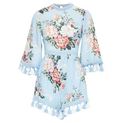 Alice Mccall Magic Moment Floral Playsuit In Blue