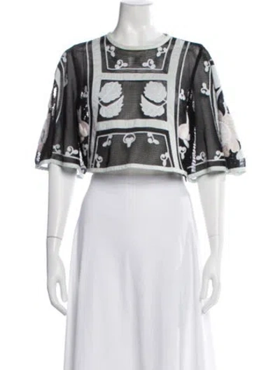 Pre-owned Alice Mccall Mesh Floral Print Jacket In White