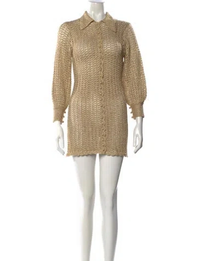 Pre-owned Alice Mccall Mini Dress In Gold