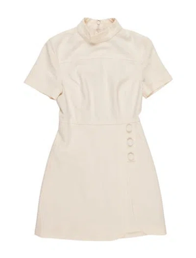 Pre-owned Alice Mccall Mock Neck Mini Dress In Neutral