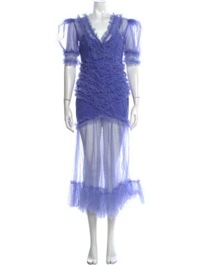 Pre-owned Alice Mccall Nylon Midi Length Dress In Purple