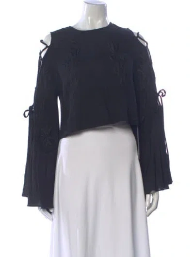 Pre-owned Alice Mccall Patterned Crew Neck Top In Blue