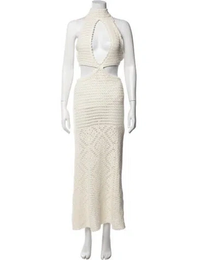 Pre-owned Alice Mccall Patterned Long Dress In Neutrals