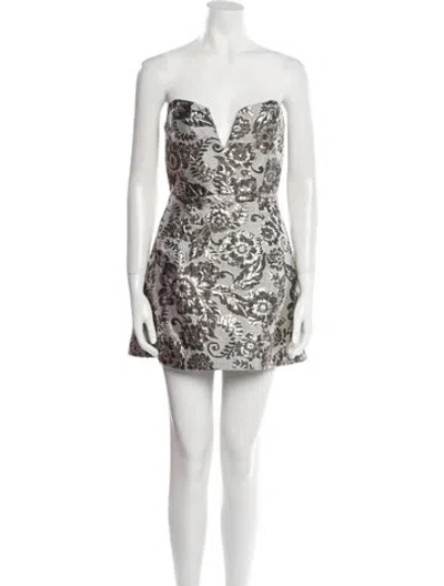 Pre-owned Alice Mccall Patterned Mini Dress In Gray