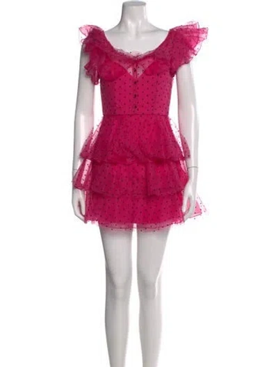 Pre-owned Alice Mccall Polka Dot Print Mini Dress W/ Tags In Pink