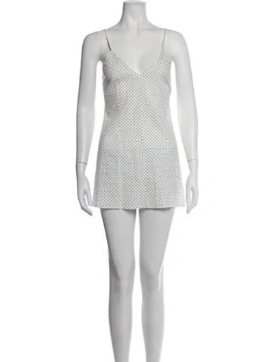 Pre-owned Alice Mccall Polka Dot Print Mini Dress In White