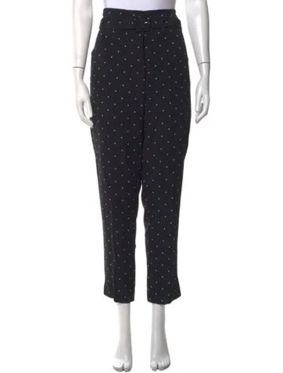 Pre-owned Alice Mccall Polka Dot Print Straight Leg Pants In Blue