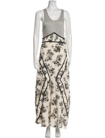 Pre-owned Alice Mccall Printed Long Dress In Neutral