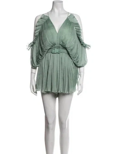 Pre-owned Alice Mccall Printed Mini Dress In Green