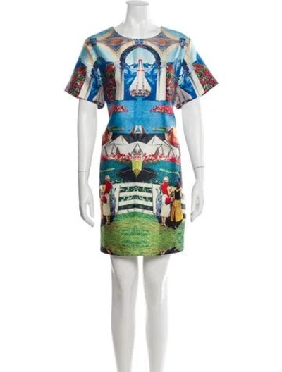 Pre-owned Alice Mccall Printed Mini Dress In Multi
