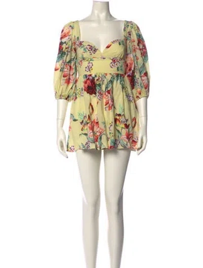 Pre-owned Alice Mccall Printed Mini Dress W/ Tags In Multi