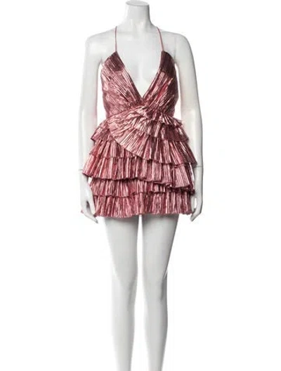 Pre-owned Alice Mccall Printed Mini Dress W/ Tags In Red