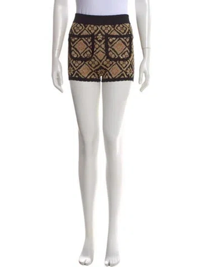 Pre-owned Alice Mccall Printed Mini Shorts In Black