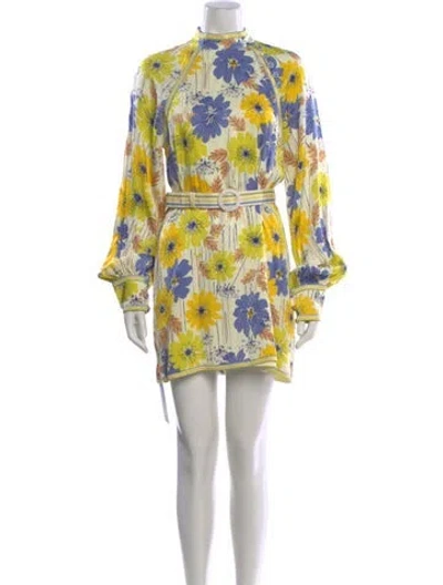 Pre-owned Alice Mccall Satin Mini Dress In Multi