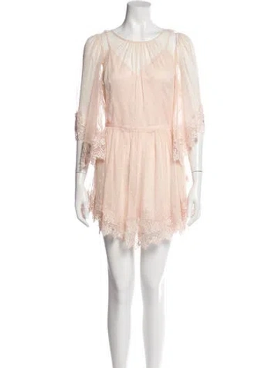 Pre-owned Alice Mccall Scoop Neck Mini Dress In Pink