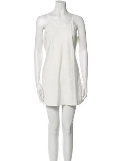 Pre-owned Alice Mccall Scoop Neck Mini Dress In White