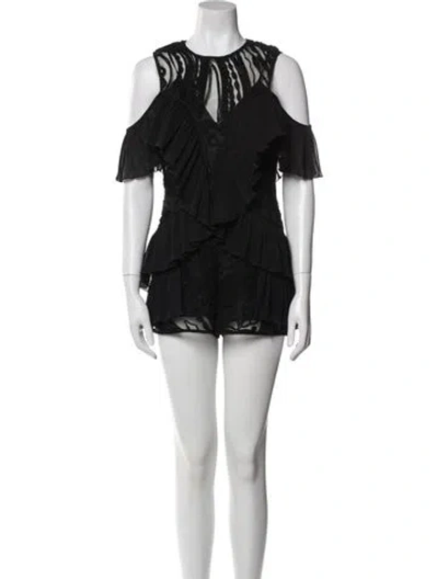 Pre-owned Alice Mccall Scoop Neck Romper In Black