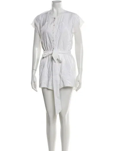 Pre-owned Alice Mccall Scoop Neck Romper In White