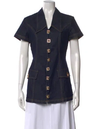 Pre-owned Alice Mccall Short Sleeve Top In Blue