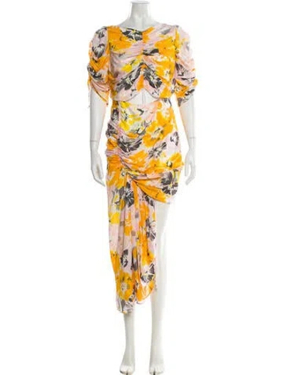 Pre-owned Alice Mccall Silk Long Dress In Neutral