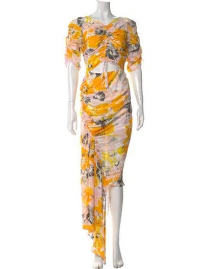 Pre-owned Alice Mccall Silk Long Dress In Pink