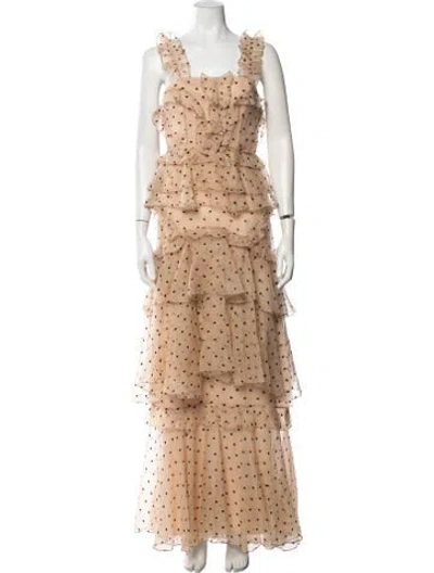 Pre-owned Alice Mccall Silk Long Dress W/ Tags In Neutral