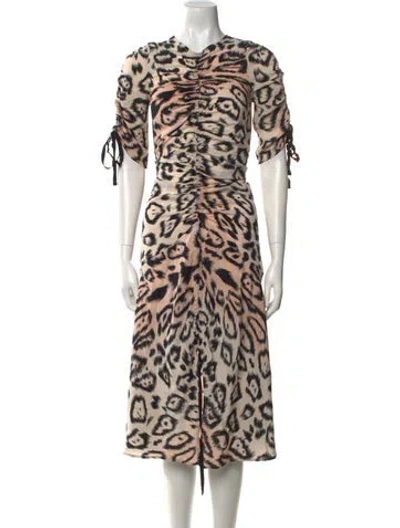 Pre-owned Alice Mccall Silk Midi Length Dress In Neutral