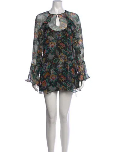 Pre-owned Alice Mccall Silk Mini Dress In Black