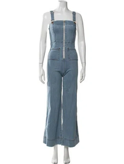 Pre-owned Alice Mccall Square Neckline Jumpsuit In Blue