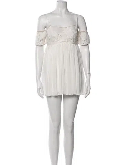 Pre-owned Alice Mccall Square Neckline Jumpsuit W/ Tags In White