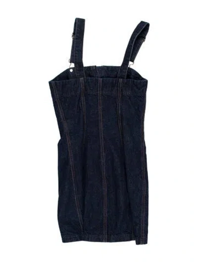 Pre-owned Alice Mccall Square Neckline Mini Dress In Blue