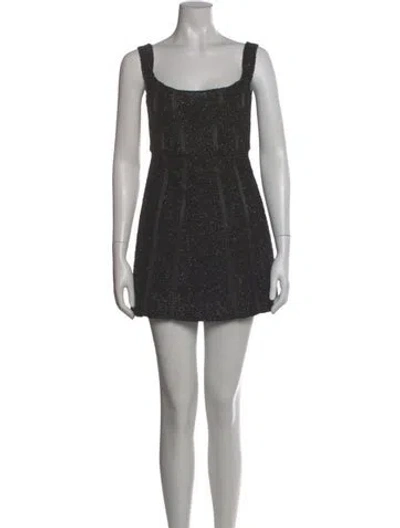 Pre-owned Alice Mccall Square Neckline Mini Dress In Gray