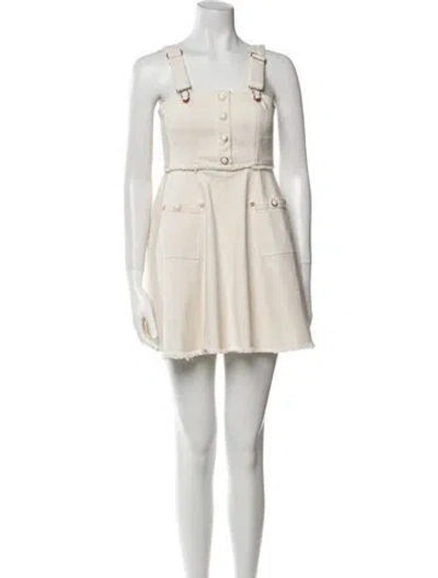 Pre-owned Alice Mccall Square Neckline Mini Dress In Neutral