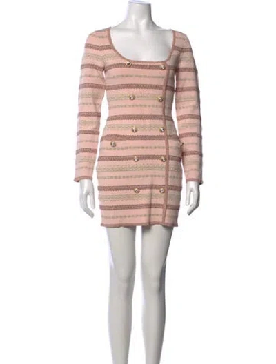Pre-owned Alice Mccall Striped Mini Dress W/ Tags In Pink
