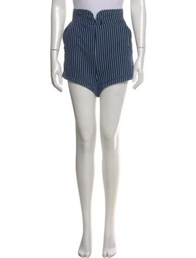 Pre-owned Alice Mccall Striped Mini Shorts In Blue