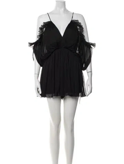 Pre-owned Alice Mccall V-neck Jumpsuit In Black