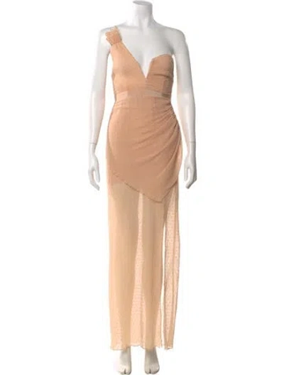 Pre-owned Alice Mccall V-neck Long Dress In Orange