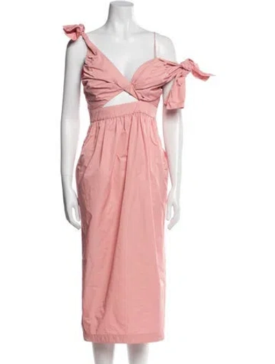 Pre-owned Alice Mccall V-neck Midi Length Dress In Multi