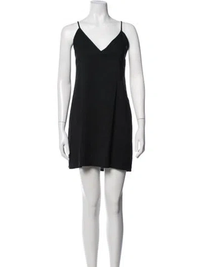 Pre-owned Alice Mccall V-neck Mini Dress In Black