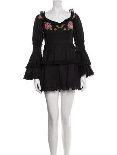 Pre-owned Alice Mccall V-neck Mini Dress In Gray