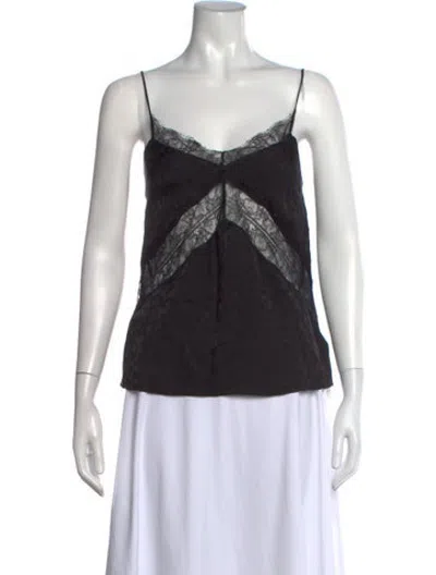 Pre-owned Alice Mccall V-neck Sleeveless Top In Black