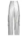 Alice Miller Woman Pants Silver Size 8 Polyurethane, Viscose In Silver