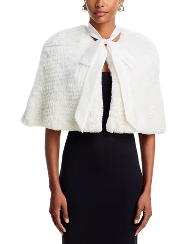 Alice + Olivia Alice And Olivia Deirdre Faux Fur Capelet In White