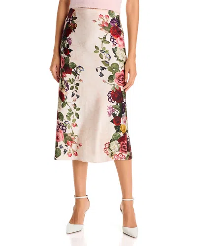 Alice + Olivia Alice And Olivia Maeve Midi Slip Skirt In Pink