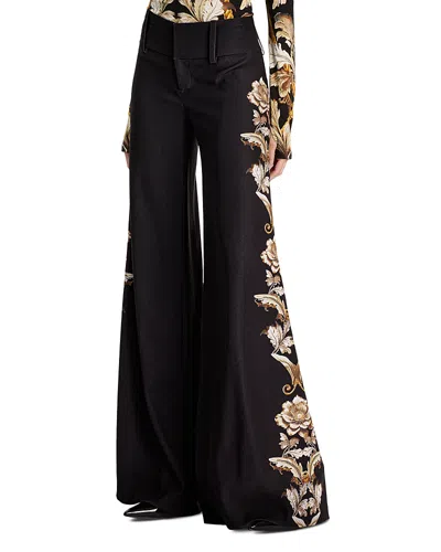 Alice + Olivia Alice And Olivia Olivia Wide Flared Pants In Black