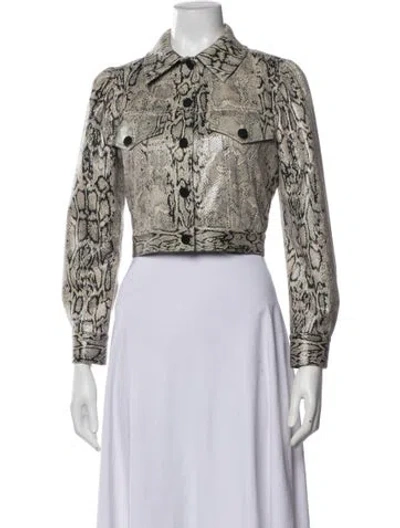 Pre-owned Alice + Olivia Animal Print Jacket In Multicolor