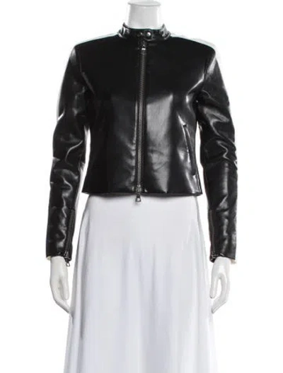 Pre-owned Alice + Olivia Biker Jacket In Black